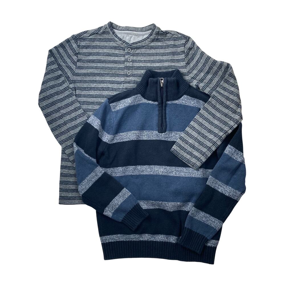 Commerce & Market & Spruce Sweater T-Shirt Bundle Blue Stripes 8